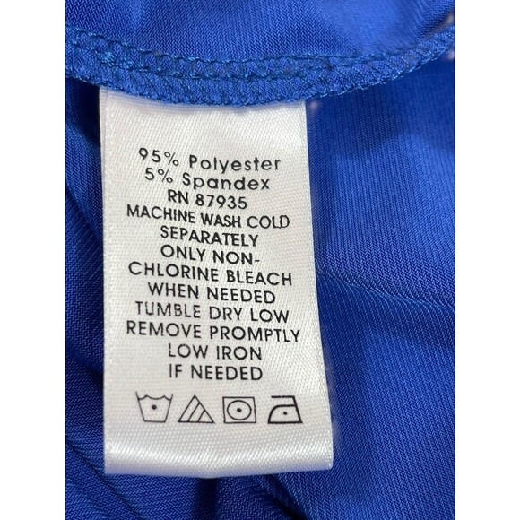 Susan Graver Women’s 3X Liquid Knit Stretch Open Front Cardigan Royal Blue Top - Picture 7 of 13